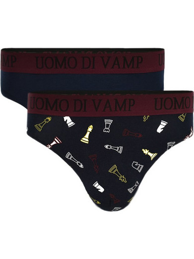 Vamp Ανδρικά Σλιπ Βαμβακερά 2Pack 17851-253