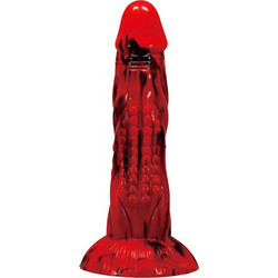 Power Monsters Minotaur Dildo με Βεντούζα 21cm Μαύρο Κόκκινο