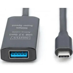 Digitus DA-73111 Καλώδιο USB-A Female 3.2 to USB-C Male 10m Black