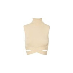 Sugarfree Γυναικείο Καλοκαιρινό Crop Top Πλεκτό Εκρού 25832066