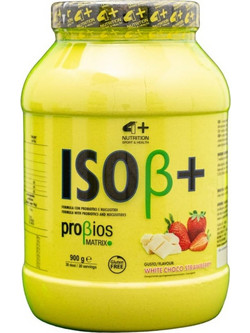 4+ Nutrition ISOβ+ White Choco Strawberry Πρωτεΐνη Ορού Γάλακτος Χωρίς Γλουτένη 900gr