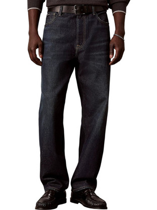 Calvin Klein 90S Ανδρικό Τζιν Παντελόνι Relaxed Εφαρμογή Navy Μπλε LV04RH739G-8HF