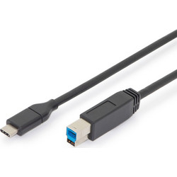 Digitus AK-300149-018-S Καλώδιο USB-B Male 3.0 to USB-C Male 1.8m Black