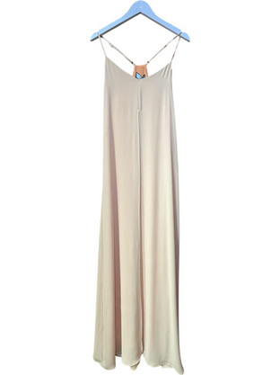 MY Tiffany Wearables Maxi Καλοκαιρινό Καθημερινό Φόρεμα Εκρού S18T8245