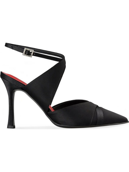Envie Shoes Γόβες Slingback με Λεπτό Ψηλό Τακούνι Μαύρες E02-24752-34