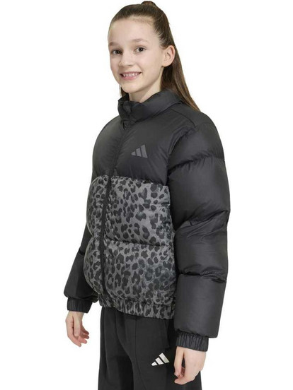 Adidas Παιδικό Μπουφάν Χειμωνιάτικο Puffer Μαύρο KH0202