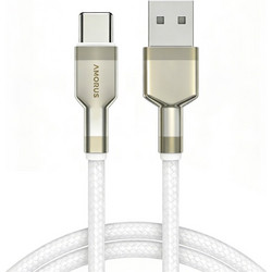Amorus 6628004249A Braided USB-A to USB-C 12W 1m White Gold