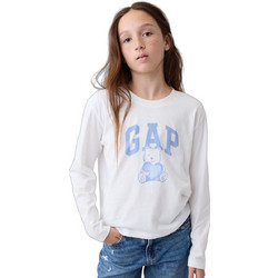 Gap Παιδικό T-Shirt Μακρυμάνικο Λευκό Γαλάζιο 914509001
