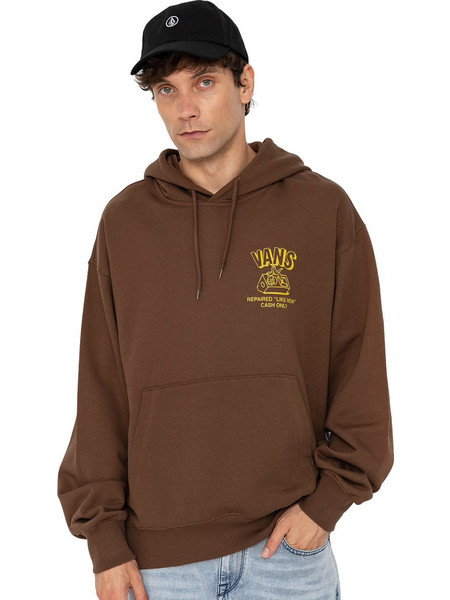 Vans Ανδρικό Φούτερ με Κουκούλα & Τσέπες Καφέ VN0011M3FST