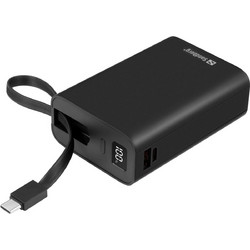 Sandberg 421-12 Power Bank 20000mAh 20W με Ενσωματωμένο Καλώδιο USB-C Power Delivery Black
