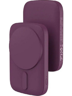 Blue Star DG-P8 Magsafe Power Bank 5000mAh 15W με Θύρα USB-C Power Delivery Red