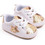Childrenland Βρεφικά Sneakers Αγκαλιάς Άσπρο Χρυσό D5107