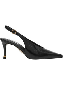 Steve Madden Γόβες Slingback Δερμάτινες με Τακούνι Στιλέτο Μαύρες SM11005669