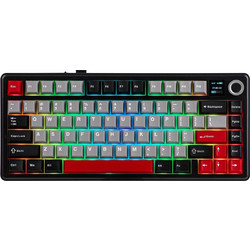 Aula F75 Max Ασύρματο Μηχανικό Gaming Πληκτρολόγιο TenKeyLess με LEOBOG Reaper Διακόπτες RGB Black Grey