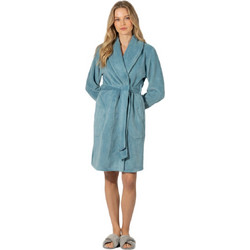 Harmony Γυναικεία Ρόμπα Χειμωνιάτικη Fleece Μπλε 411709