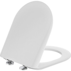 Elvit 0298 Καπάκι Λεκάνης D-Shape Πλαστικό Soft Close Λευκό 47.1x36cm 0298-ELVIT
