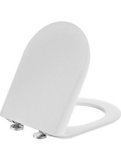 Elvit 0298 Καπάκι Λεκάνης D-Shape Πλαστικό Soft Close Λευκό 47.1x36cm 0298-ELVIT