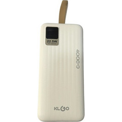 KLGO KP-93 Power Bank 40000mAh 22.5W με 2 Θύρες USB-A Power Delivery Beige