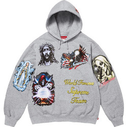 Supreme Ανδρικό Φούτερ με Κουκούλα & Τσέπες Γκρι FW26SW67