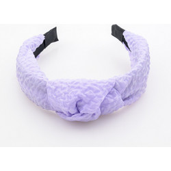 Novita Elegant Textured Στέκα Μαλλιών Υφασμάτινη Κόμπος Μωβ