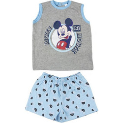 Cerda Mickey Mouse Βρεφικό Σετ για Αγόρι Καλοκαιρινό Γκρι Γαλάζιο 2200006952