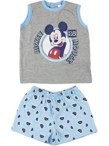 Cerda Mickey Mouse Βρεφικό Σετ για Αγόρι Καλοκαιρινό Γκρι Γαλάζιο 2200006952