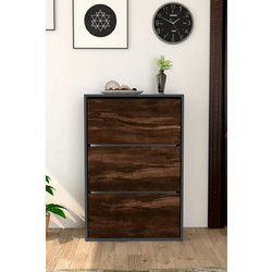 Stewe Home Παπουτσοθήκη Τοίχου M73.6xΠ24xΥ110cm STE-003500-P3500