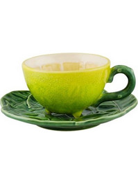 Bordallo Pinheiro Λεμόνι Φλιτζάνι Cappuccino & Τσαγιού Κεραμικό Lime Πράσινο 250ml 65032774