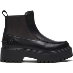 Timberland Γυναικεία Μποτάκια Chelsea Δερμάτινα Μαύρα με Χοντρό Χαμηλό Τακούνι TB0A5TGPW025