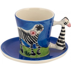 WM Collection Σετ Φλιτζάνια Espresso & Ελληνικού Καφέ Πορσελάνης Πολύχρωμα 125ml 6τμχ N401