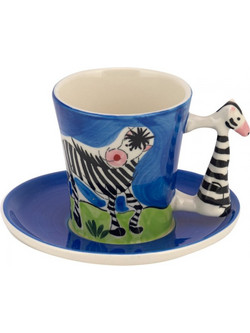 WM Collection Σετ Φλιτζάνια Espresso & Ελληνικού Καφέ Πορσελάνης Πολύχρωμα 125ml 6τμχ N401