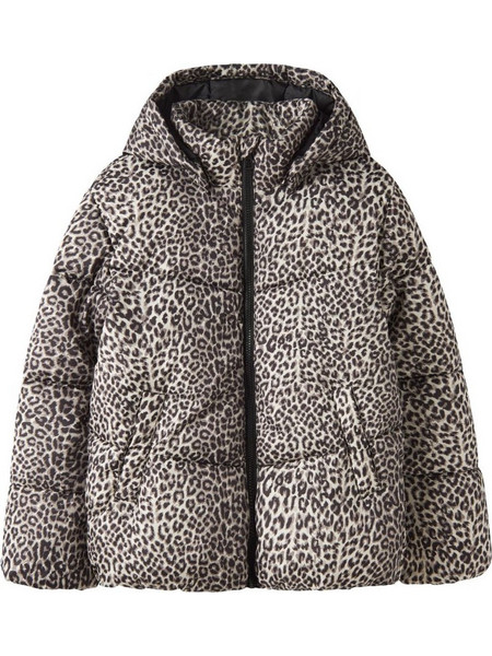 Name It Παιδικό Μπουφάν Χειμωνιάτικο Puffer Καφέ Μαύρο 13257183