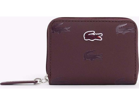 Lacoste Μικρό Πλεκτό Γυναικείο Πορτοφόλι με Φερμουάρ Μπορντό 3NF5507HN-T71