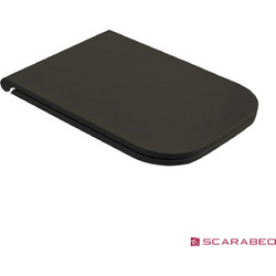 Scarabeo Teorema Καπάκι Λεκάνης Τετράγωνο Πλαστικό Slim Soft Close Μαύρο 9502-8305BS-401