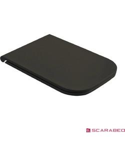 Scarabeo Teorema Καπάκι Λεκάνης Τετράγωνο Πλαστικό Slim Soft Close Μαύρο 9502-8305BS-401