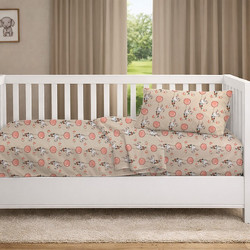 Dimcol Floating Bunny 714 Βρεφικό Πάπλωμα Κούνιας 160x120cm Εκρού Ροζ