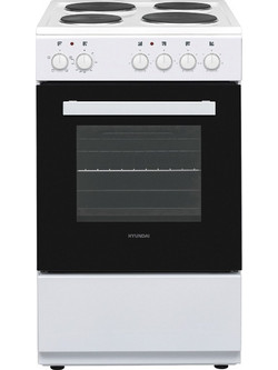 Hyundai HCMU26V-5650E/W Κουζίνα Ηλεκτρική 55lt με Εμαγιέ Εστίες 50cm