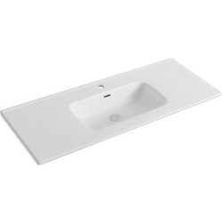 Karag Versa B120 Ένθετος Νιπτήρας Μπάνιου Πορσελάνης 121x40x17cm Λευκός