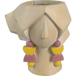 MarHome Κασπώ Πρόσωπο Polyresin Μπεζ Χρυσό 14.5x10.5x15cm 06-24552