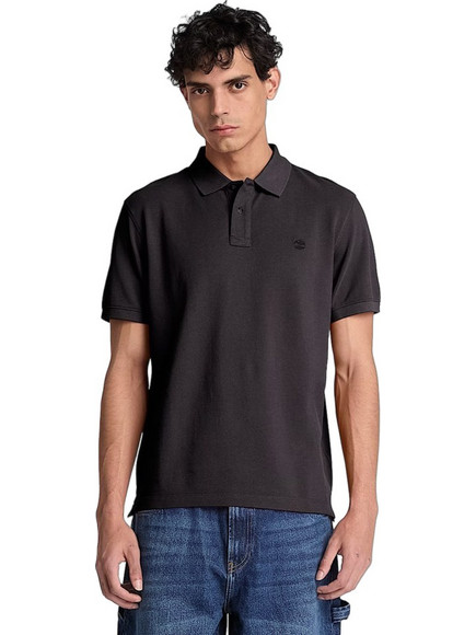 Timberland Ανδρική Μπλούζα Polo Κοντομάνικη Μαύρη TBC0YHBF001