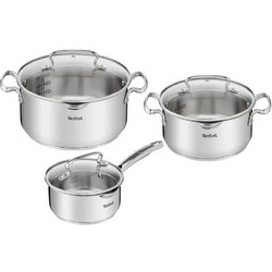 Tefal Duetto+ Σετ Κατσαρόλες από Ανοξείδωτο Ατσάλι 3τμχ G719S655