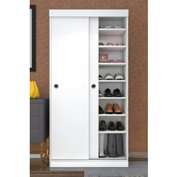 Stewe Home Παπουτσοθήκη Λευκή M90xΠ40xΥ180cm STE-034087-P34087