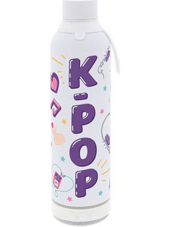 Lovely Story K-Pop Παιδικό Παγούρι Ανοξείδωτο Λευκό Μωβ 600ml