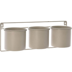 Koopman Σετ Κασπώ Επιτοίχια Μεταλλικά Μπεζ 14x12cm 3τμχ HZ1952500