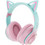 Moxom MX-WL109 Ασύρματα Bluetooth Παιδικά Ακουστικά Over Ear Γαλάζια Φούξια
