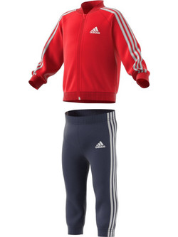 Adidas Βρεφικό Σετ Φόρμας για Αγόρι Χειμωνιάτικο Κόκκινο Navy Μπλε 3-STRIPES