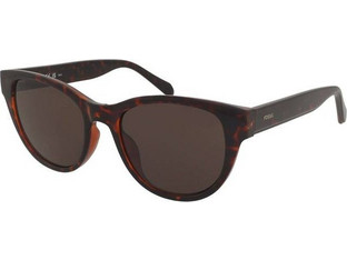Fossil FOS3184/G/S 086/70 Ανδρικά Γυαλιά Ηλίου Τετράγωνα Κοκάλινα Ταρταρούγα με Καφέ Φακό
