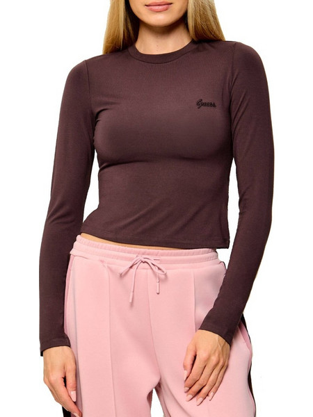 Guess Chara Γυναικείο Χειμερινό Top Σοκολατί V6YP05K4260