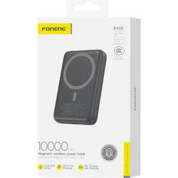 Foneng PX131 Wireless Magsafe Power Bank 10000mAh 22.5W με Θύρα USB-C Power Delivery Grey
