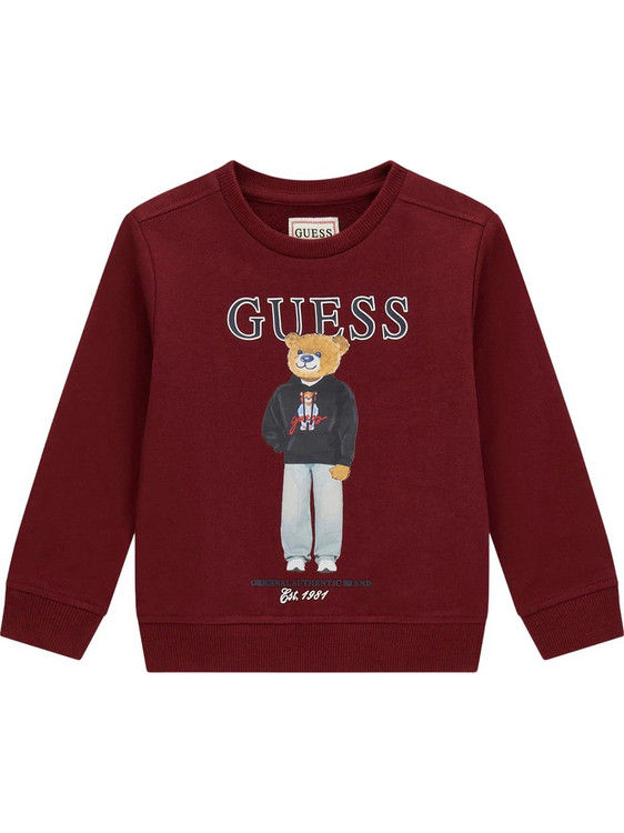 Guess Παιδικό Φούτερ Μπορντό N6YQ05K4096-G577